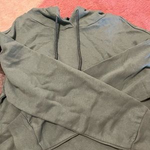 cropped green hoodie, size s